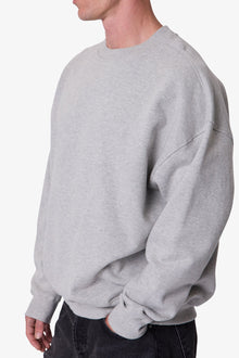 Heavy Basic Crewneck Sweater | Heather Grey