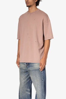 Heavy Distressed Tee | Mauve