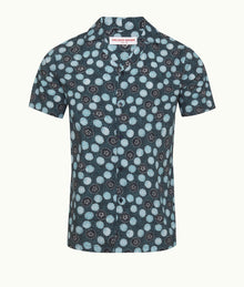 Hibbert Daisy Print Classic Fit Capri Collar Shirt | Springfield Blue