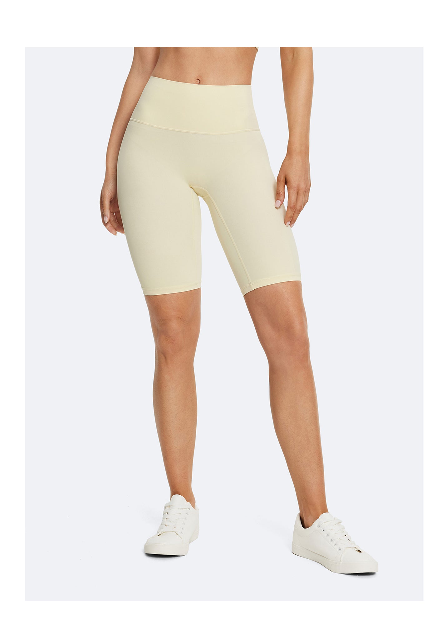 High-Waisted Bike Shorts | Butter Yellow