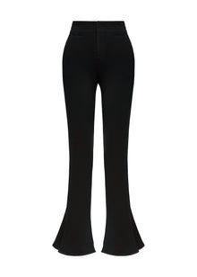 High-waisted Bootcut Pants | Black
