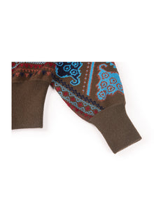 High-waisted Hooded Sweatshirt | Brown