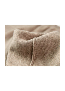 High-waisted Knit Straight Leg Pants | Camel