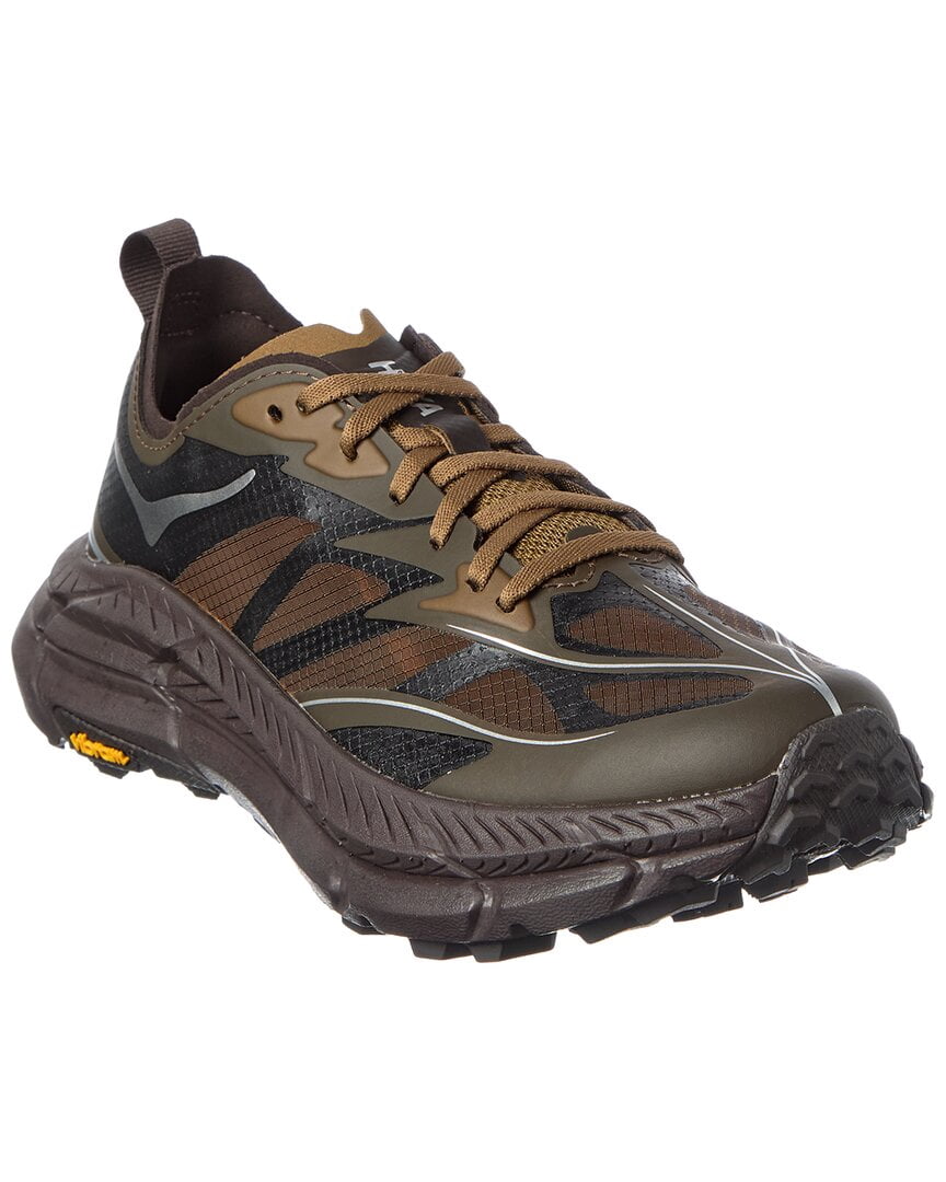 Hoka | Womens | U Mafate Speed 4 Lite Leather & Mesh Sneaker | Brown