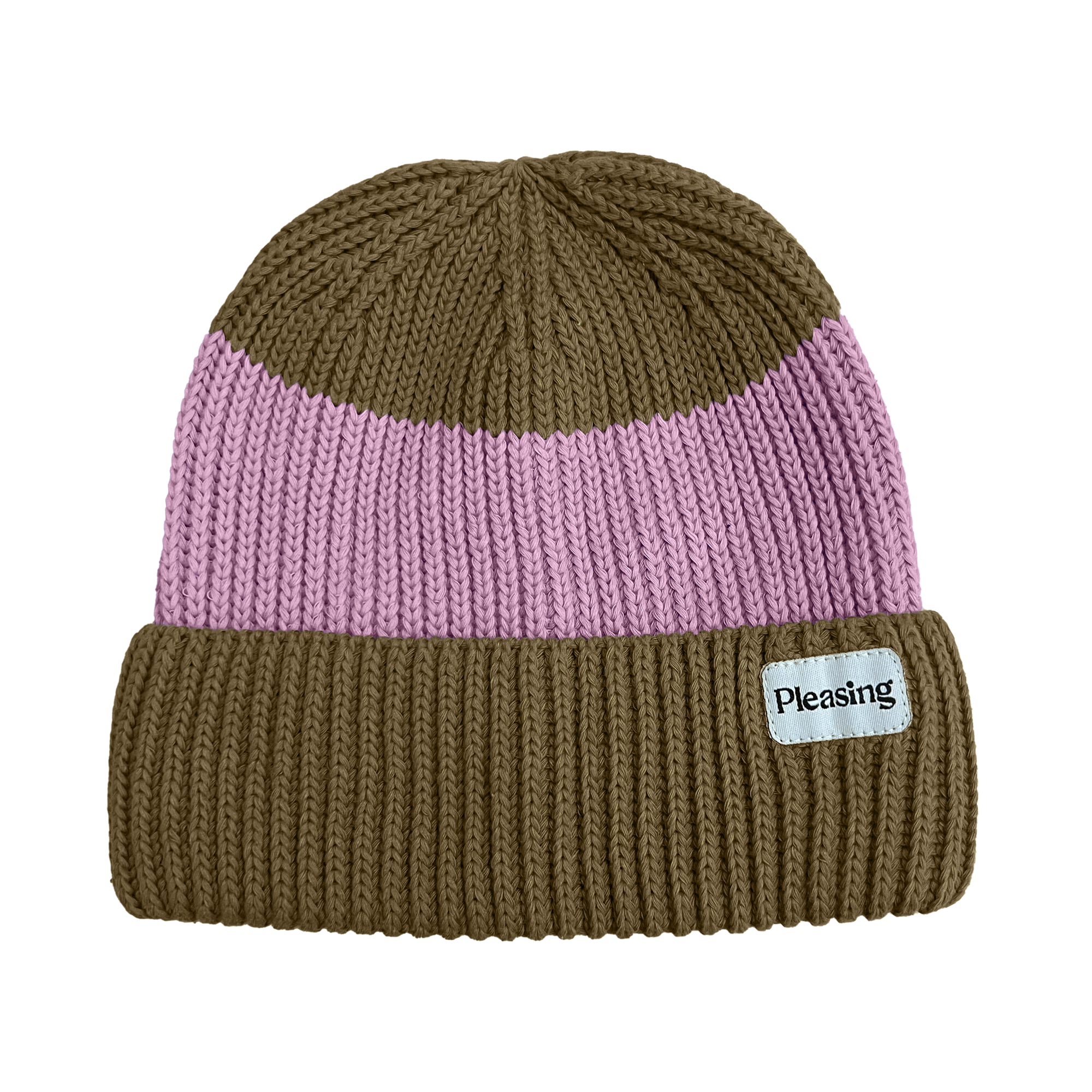 The Pleasing Striped Beanie | Lilac & Mustard