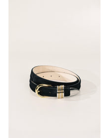 Hollyhock Ponyhair Mixed Metal | Black Ponyhair & Silver & 24K Gold