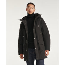 Hooded Parka And Rubber Logo Pockets | Men | Black