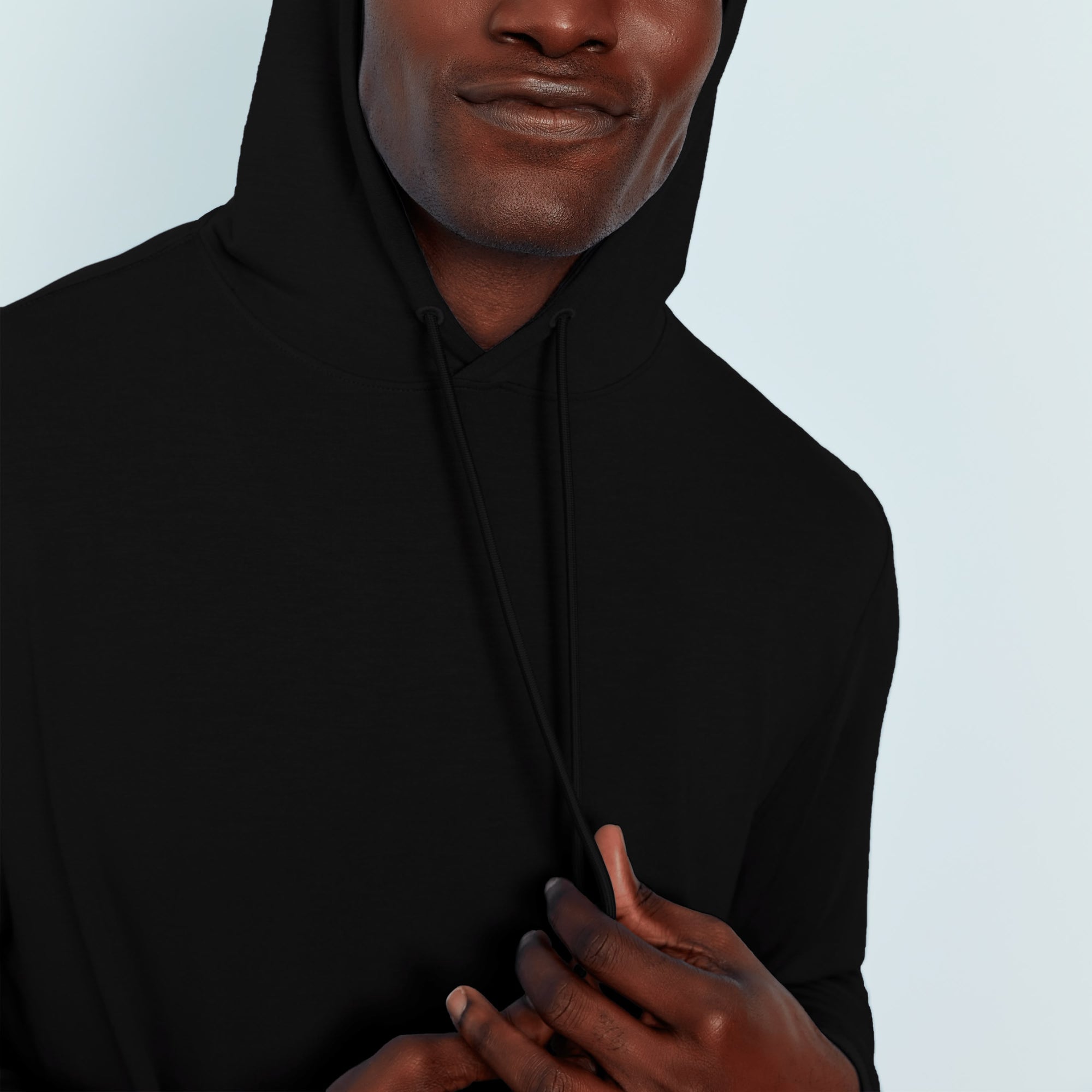 Modal French Terry House Hoodie | Black