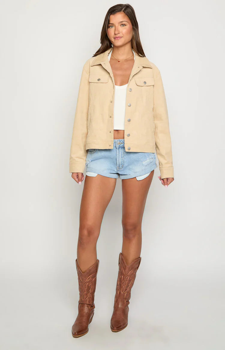 Hugo Cord Western Jacket | Cream