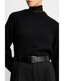 Hutch Leather | Black & Silver