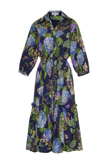 Hutton Dress | Avery Floral Evening Blue