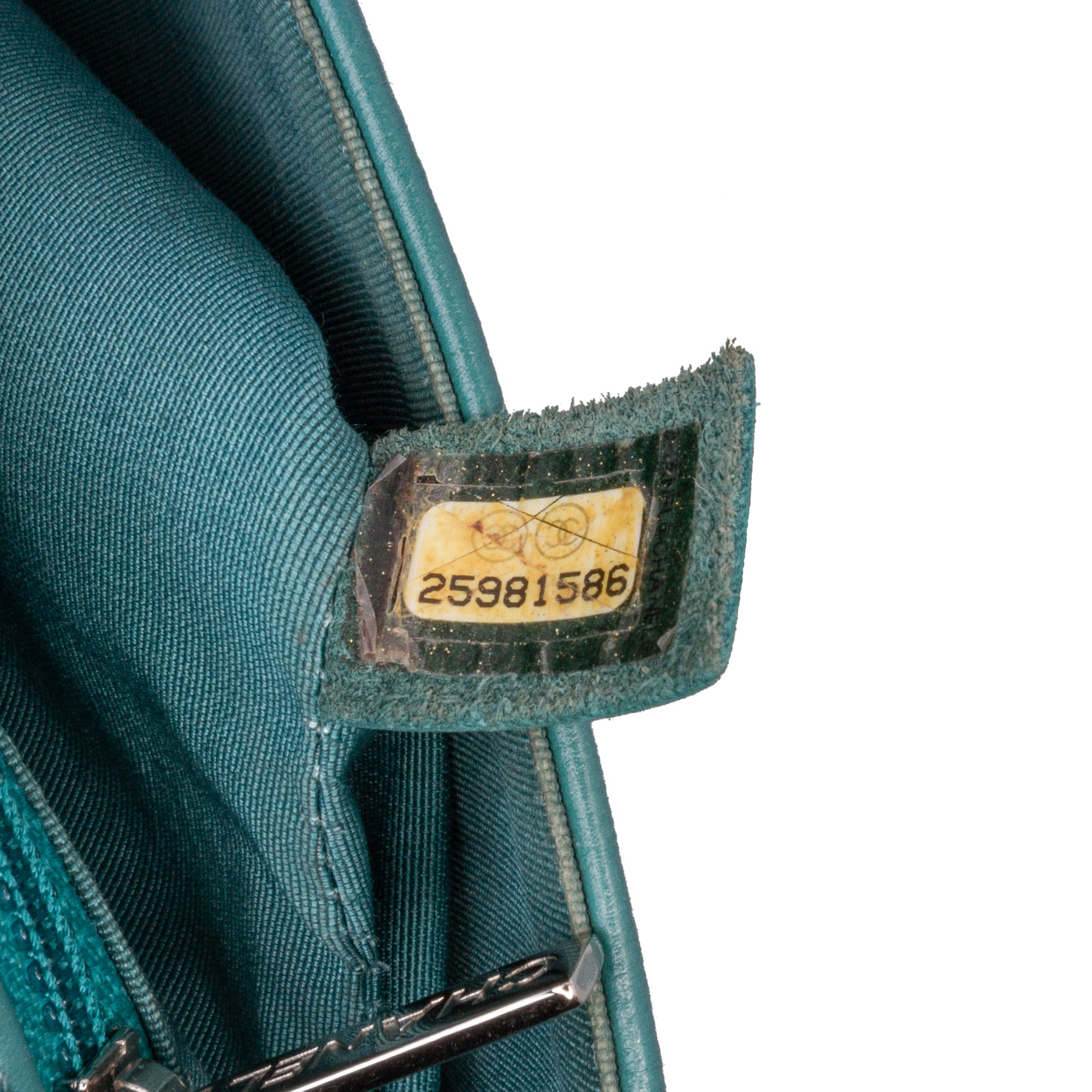 Chanel | Pre-Owned Medium Crumpled Calfskin Bi Vintage Full Flap | Blue/Turquoise