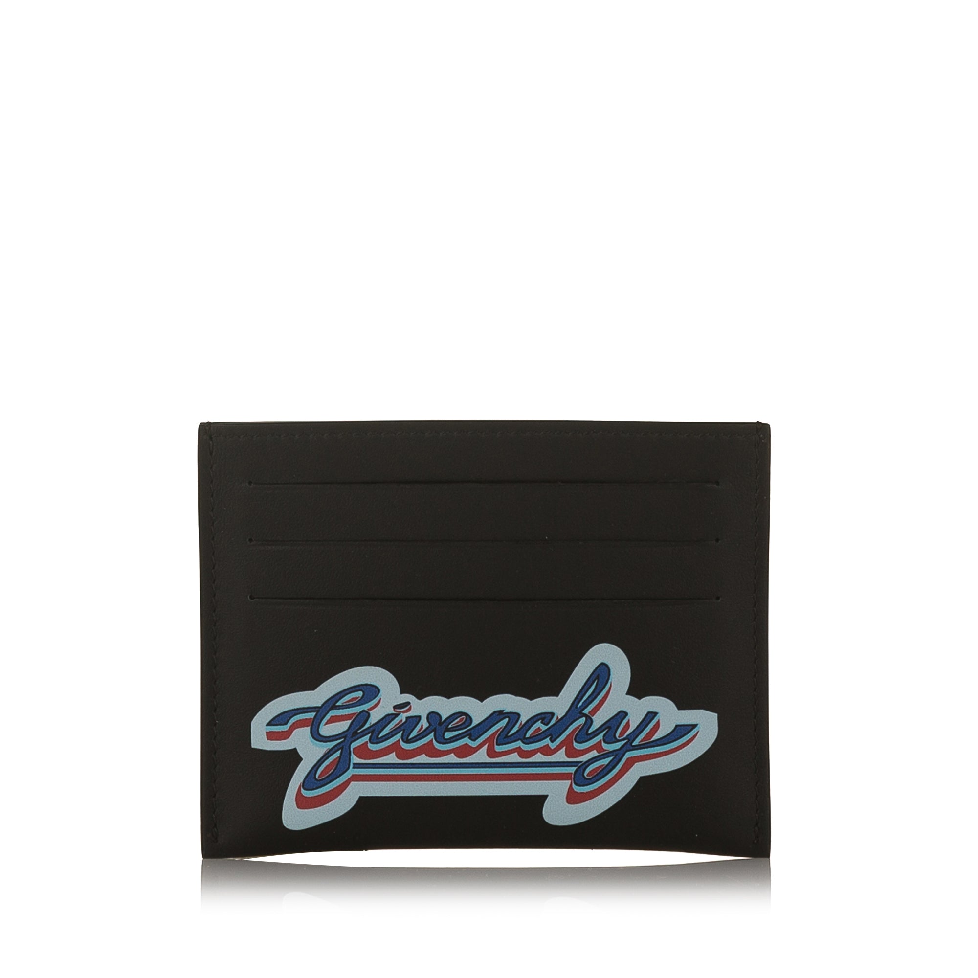 Givenchy Pre-Owned Leather Card Holder | Women | Black x Multi