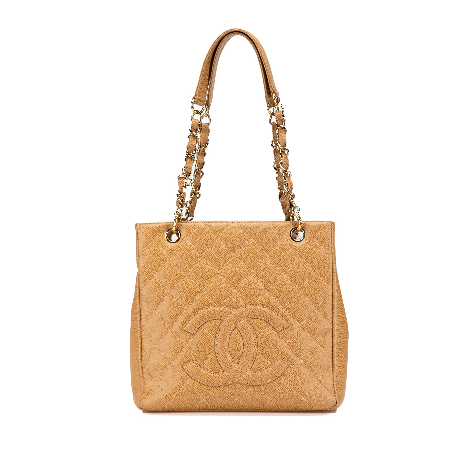 Chanel | Pre-Owned Caviar Petite Shopping Tote | Brown/Caramel
