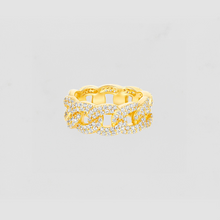 The Iced Out Cuban Link Ring | Gold Vermeil