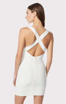 Icon Strappy Mini Dress | Alabaster