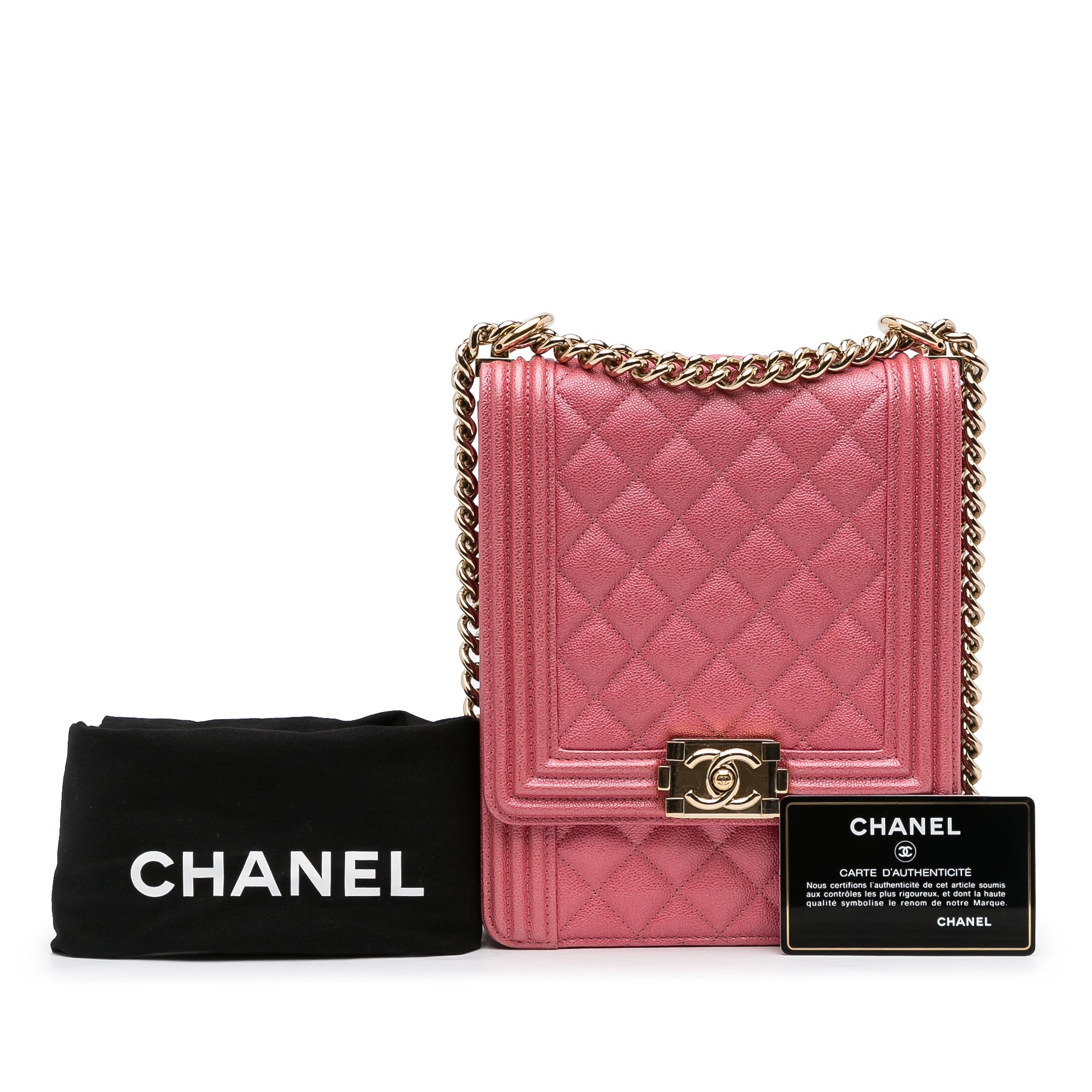 Chanel | Pre-Owned North South Boy Flap | Pink