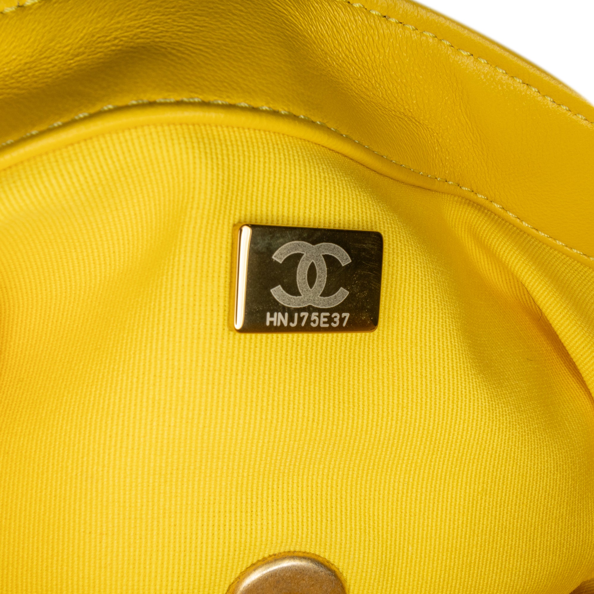 Chanel | Pre-Owned Small Quilted Lambskin Candy Chain Flap | Yellow