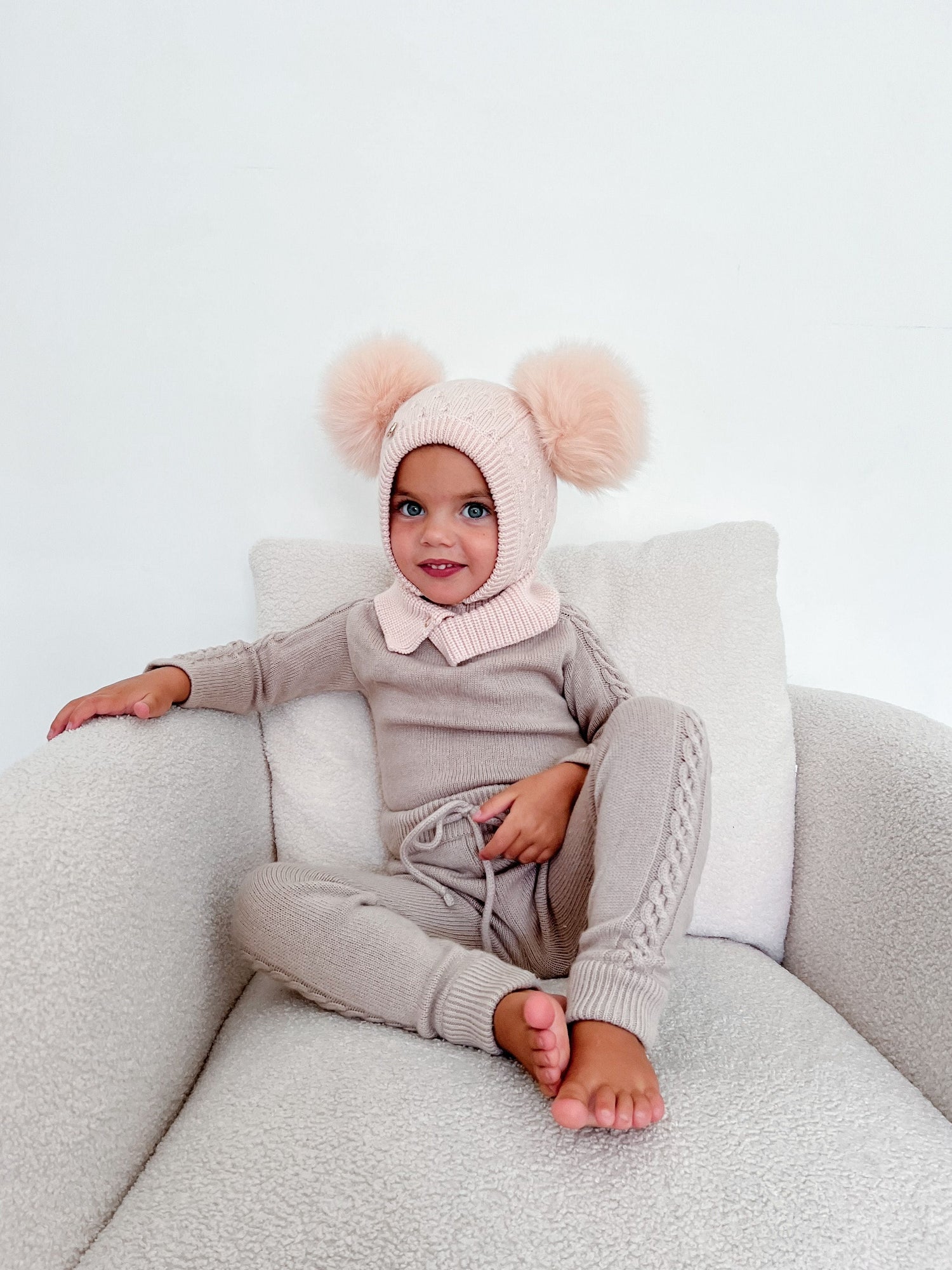Girl | Luna Merino Wool Balaclava Hat | Pink