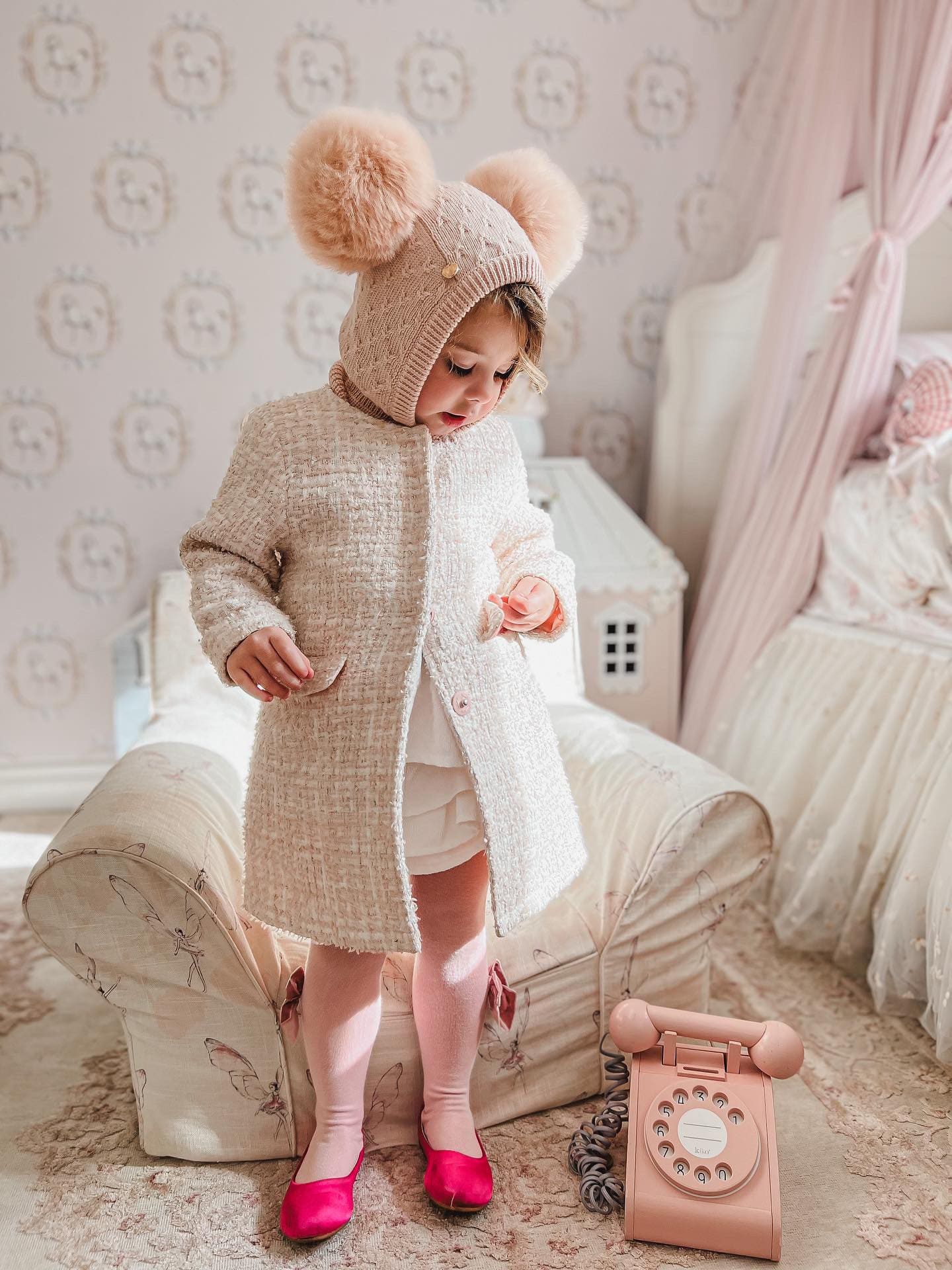 Girl | Luna Merino Wool Balaclava Hat | Pink