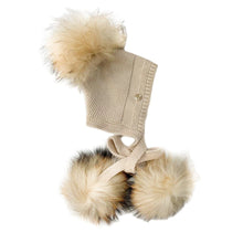 Unisex | Pasha Three Pom Hat Cream Poms | Beige