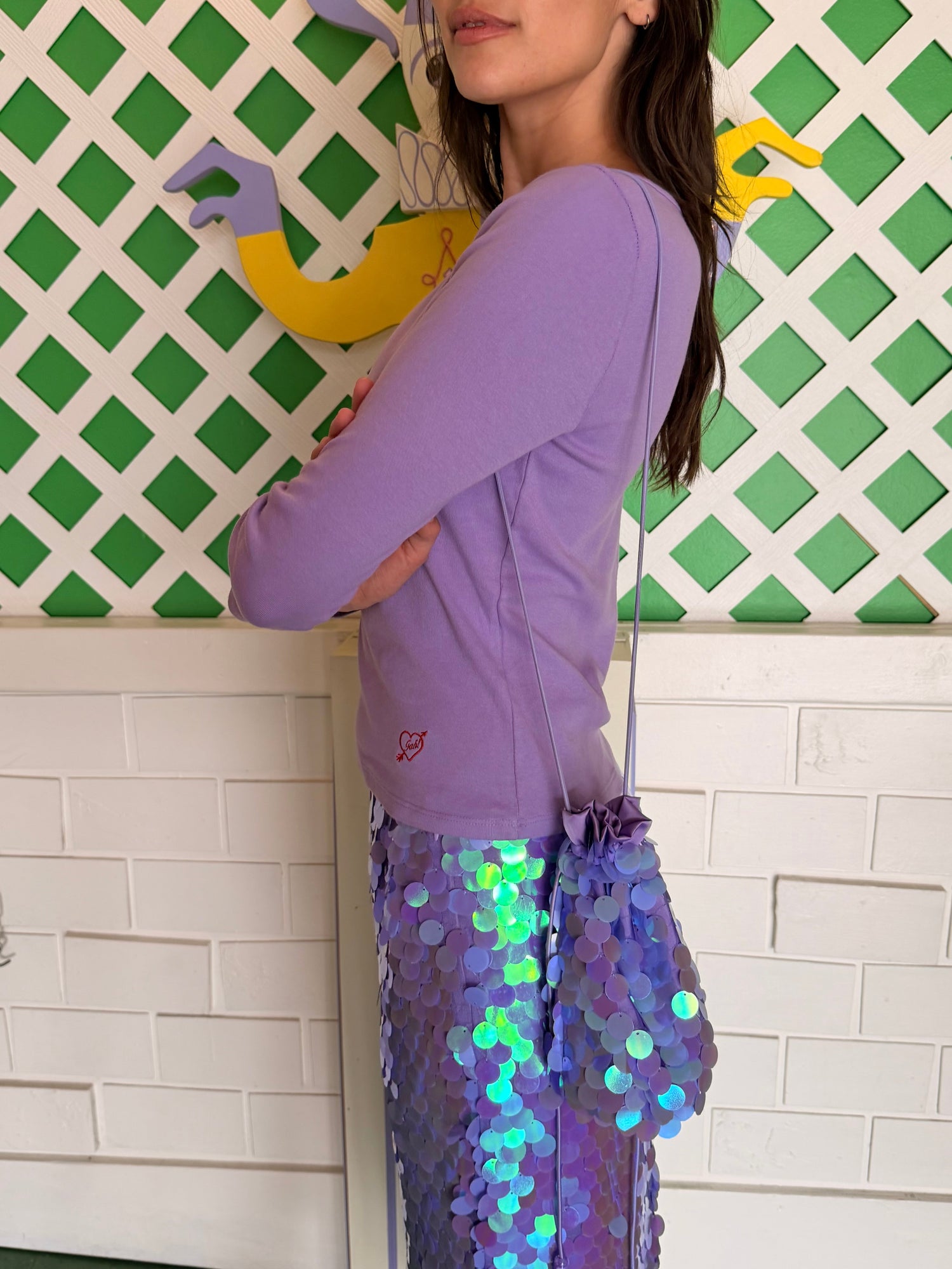 Luca Bag | Lilac Paillette