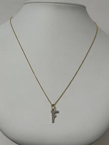 Elysee Initial Necklace | 14K Yellow Gold | White Diamond