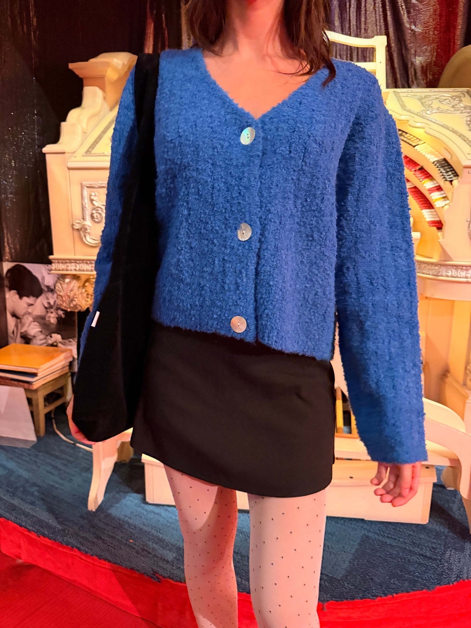 Issa V-Neck Cardi | Cobalt