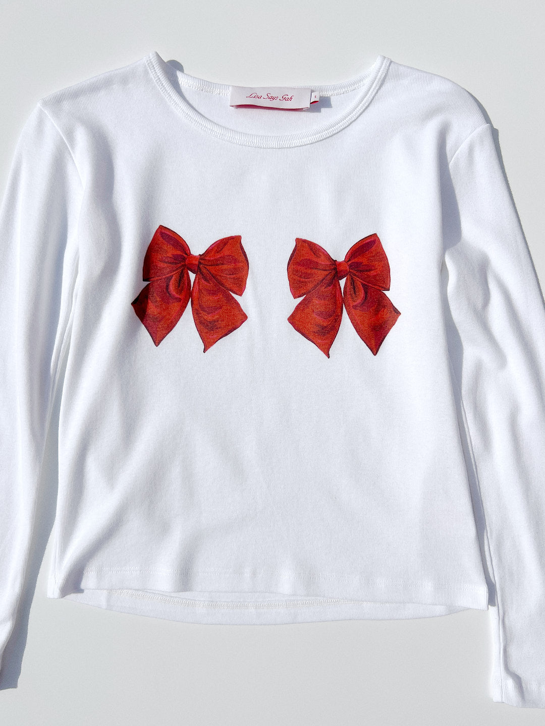 Dana Long Sleeve Tee | White x Bows