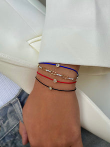 Dainty Diamond Bezel Parachute Bracelet 14Kt Yellow Gold | Yellow Gold