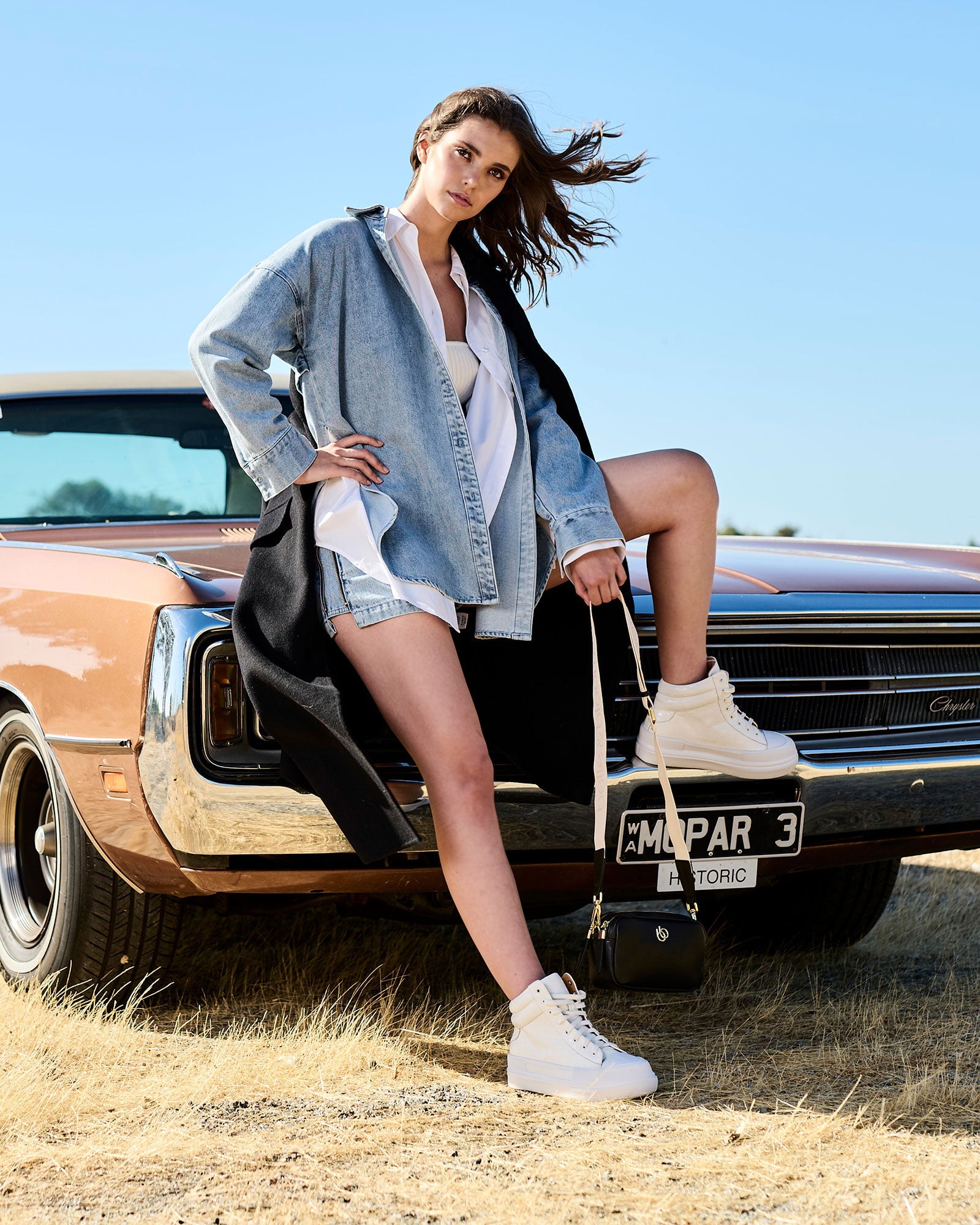 Women | Into Him Oversized Denim Shirt | Stonewash