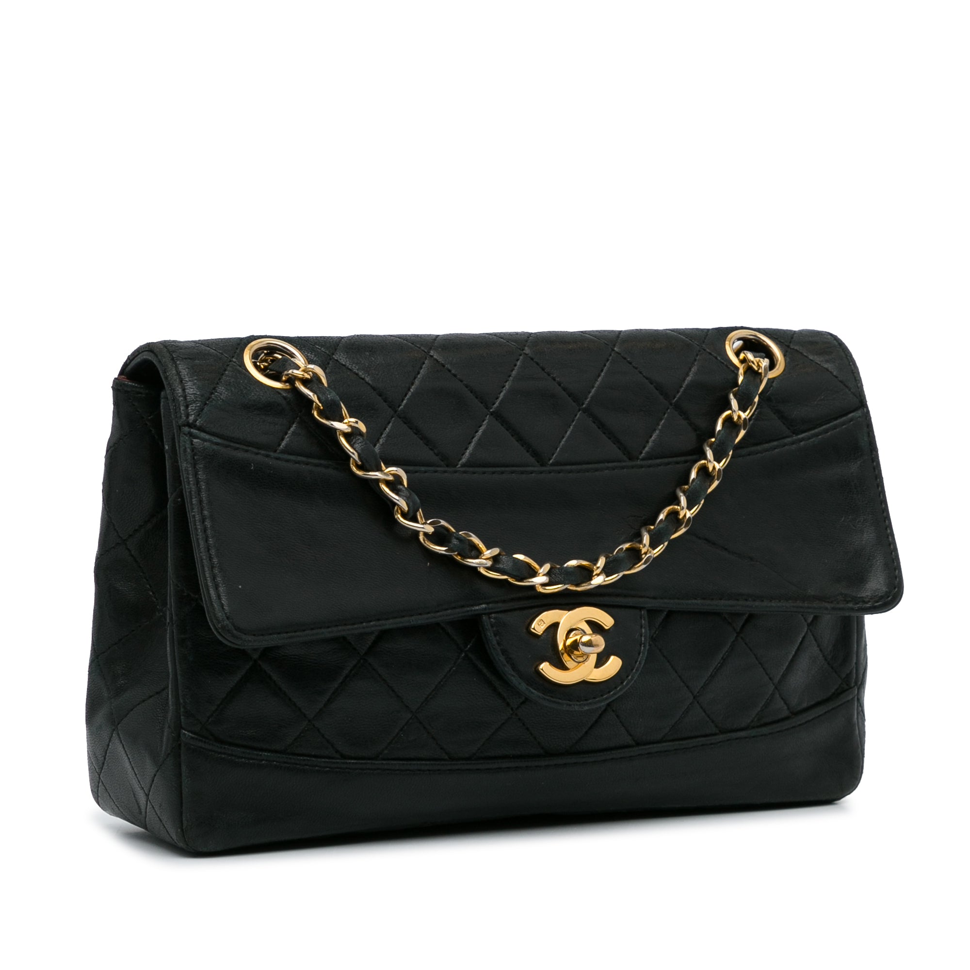 Chanel Pre-Owned Quilted Lambskin Shoulder Bag | Women | Black