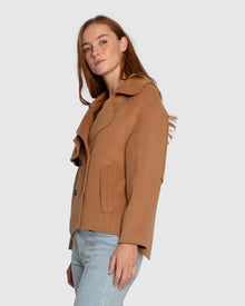 Women | I'm Yours Wool Blend Peacoat | Camel