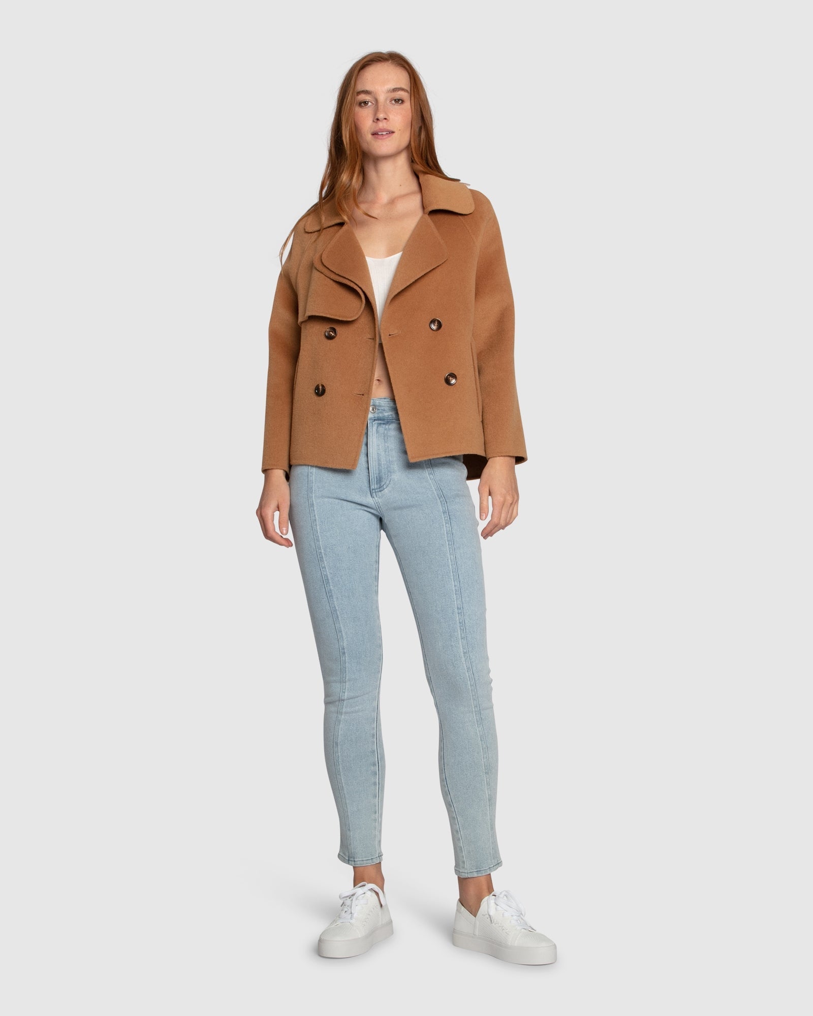 Women | I'm Yours Wool Blend Peacoat | Camel