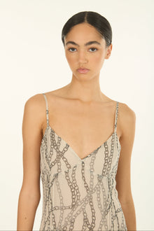 Ines Dress | Creme Chain
