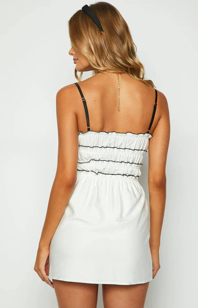 It Girl Bow Mini Dress | White