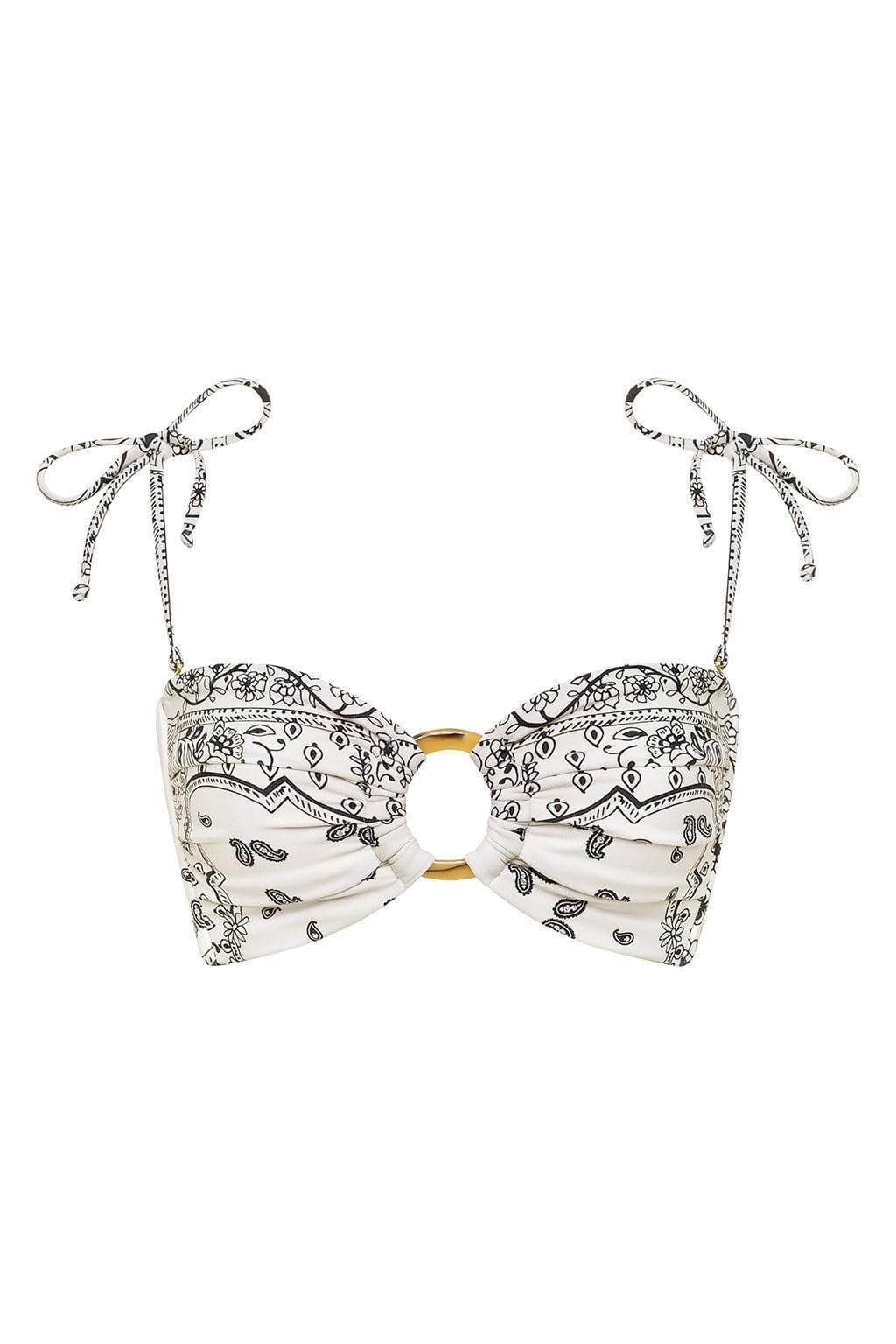 Tori Ties Bandeau Bikini Top | Ivy Bandana