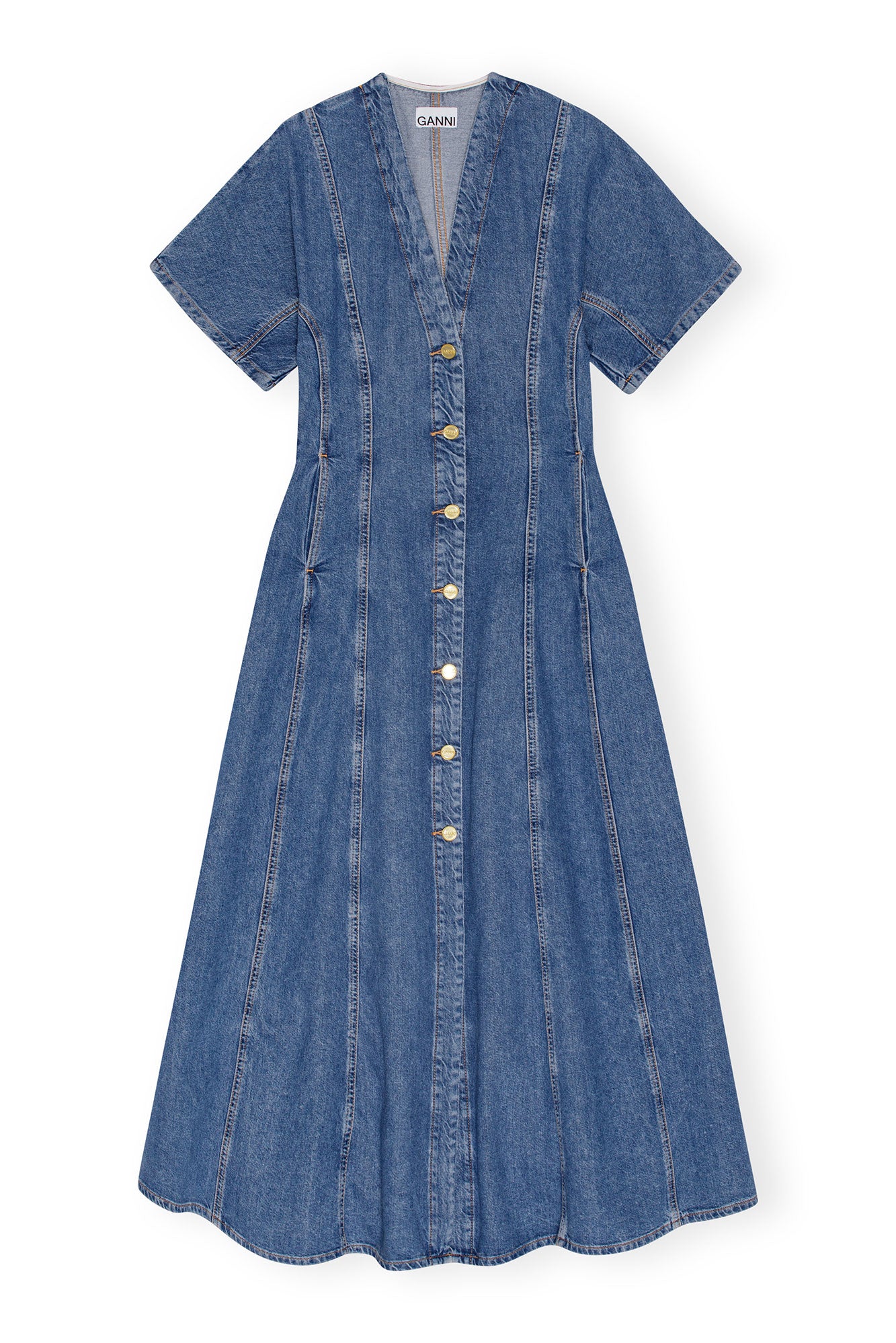 Future Denim Maxi Dress | Mid Blue Stone