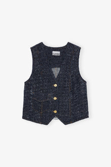 Fluffy Denim Waistcoat | Rinse