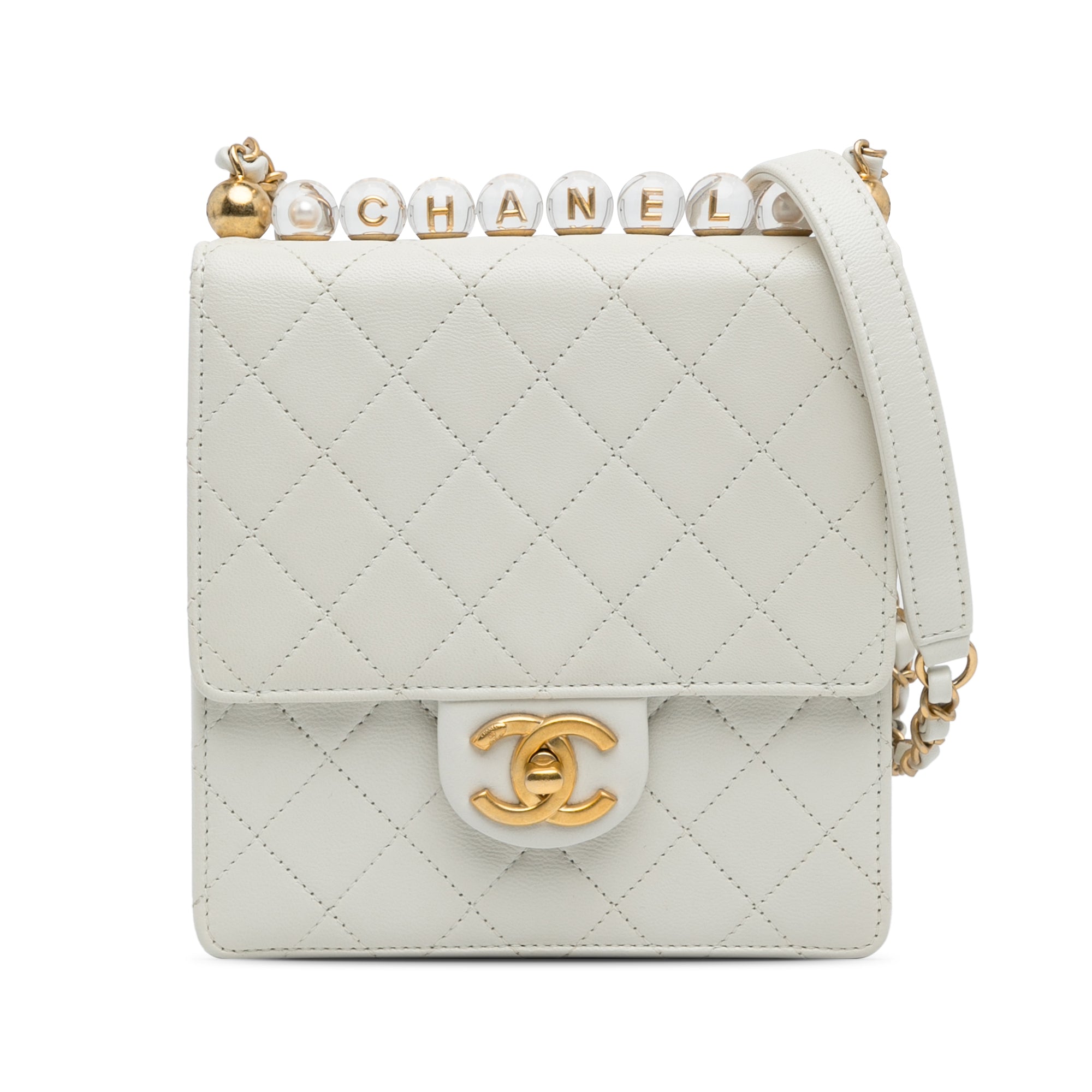 Chanel | Pre-Owned Small Chic Pearls Flap | White