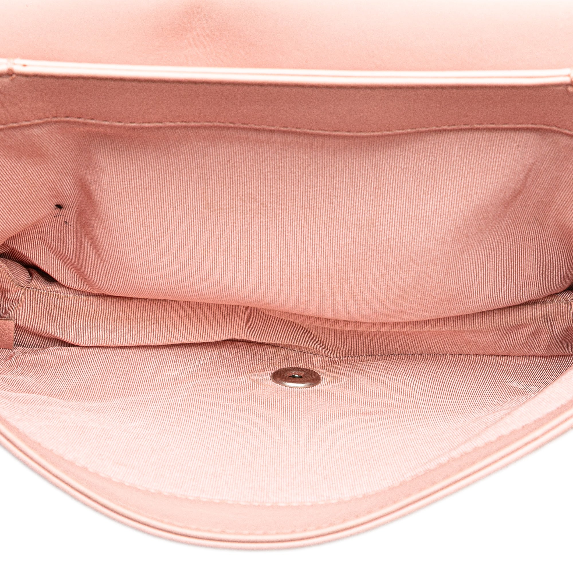 Chanel | Pre-Owned Chevron Calfskin Studded Full Flap | Pink/Light Pink