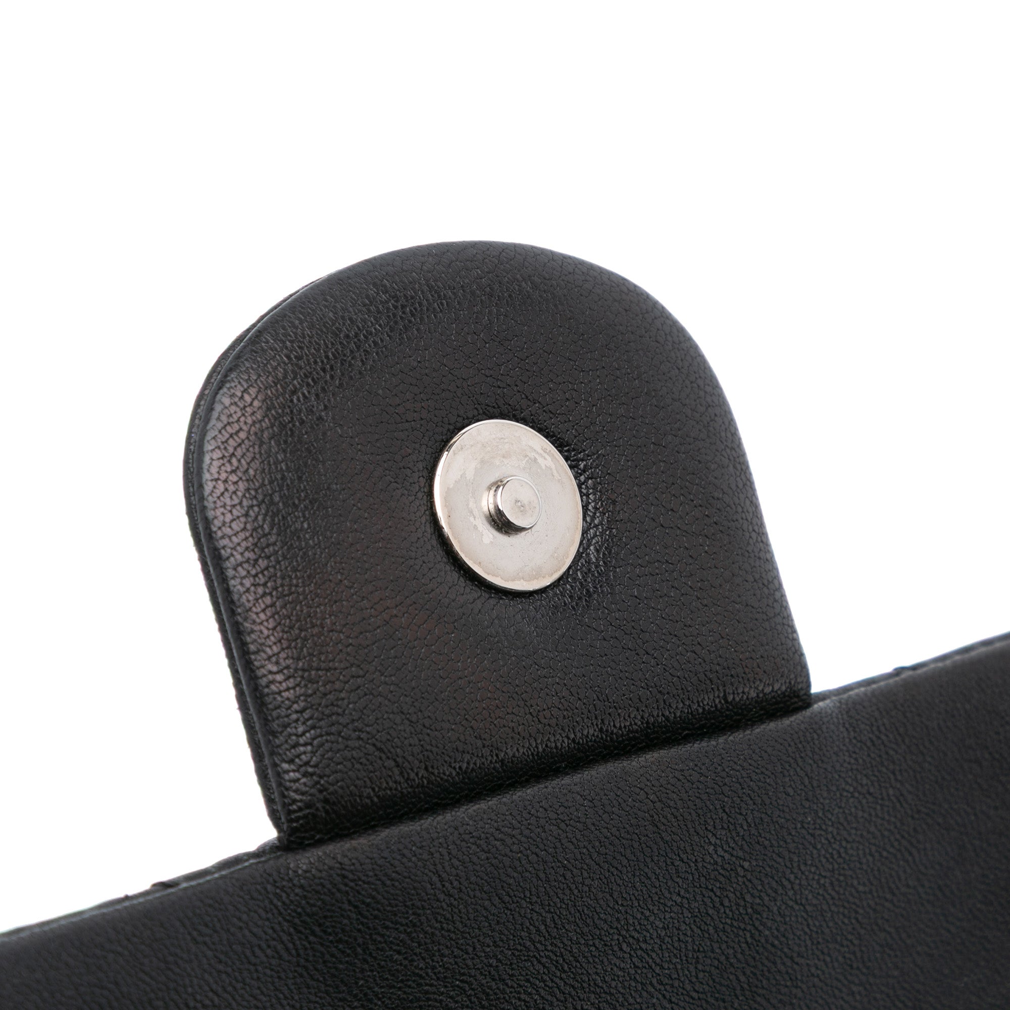 Chanel | Pre-Owned Large Lambskin Chain Around Flap | Black