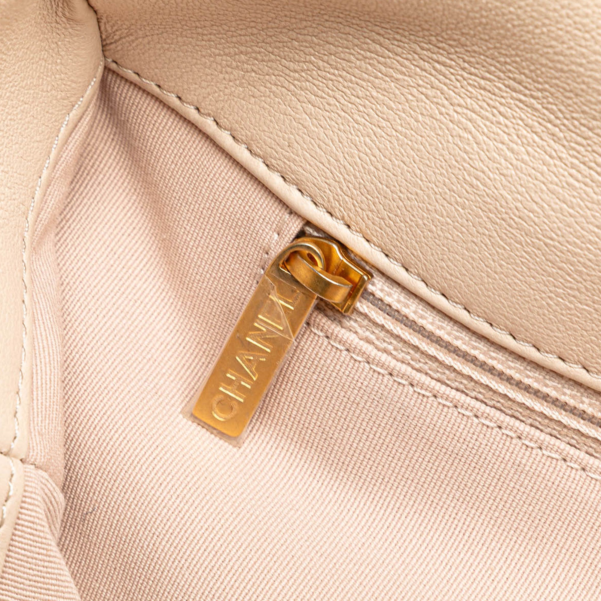 Chanel | Pre-Owned Large Lambskin 19 Flap | Brown/Beige