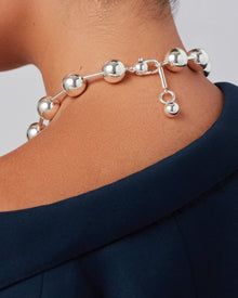 Celeste Mega Necklace | Silver Dipped Brass