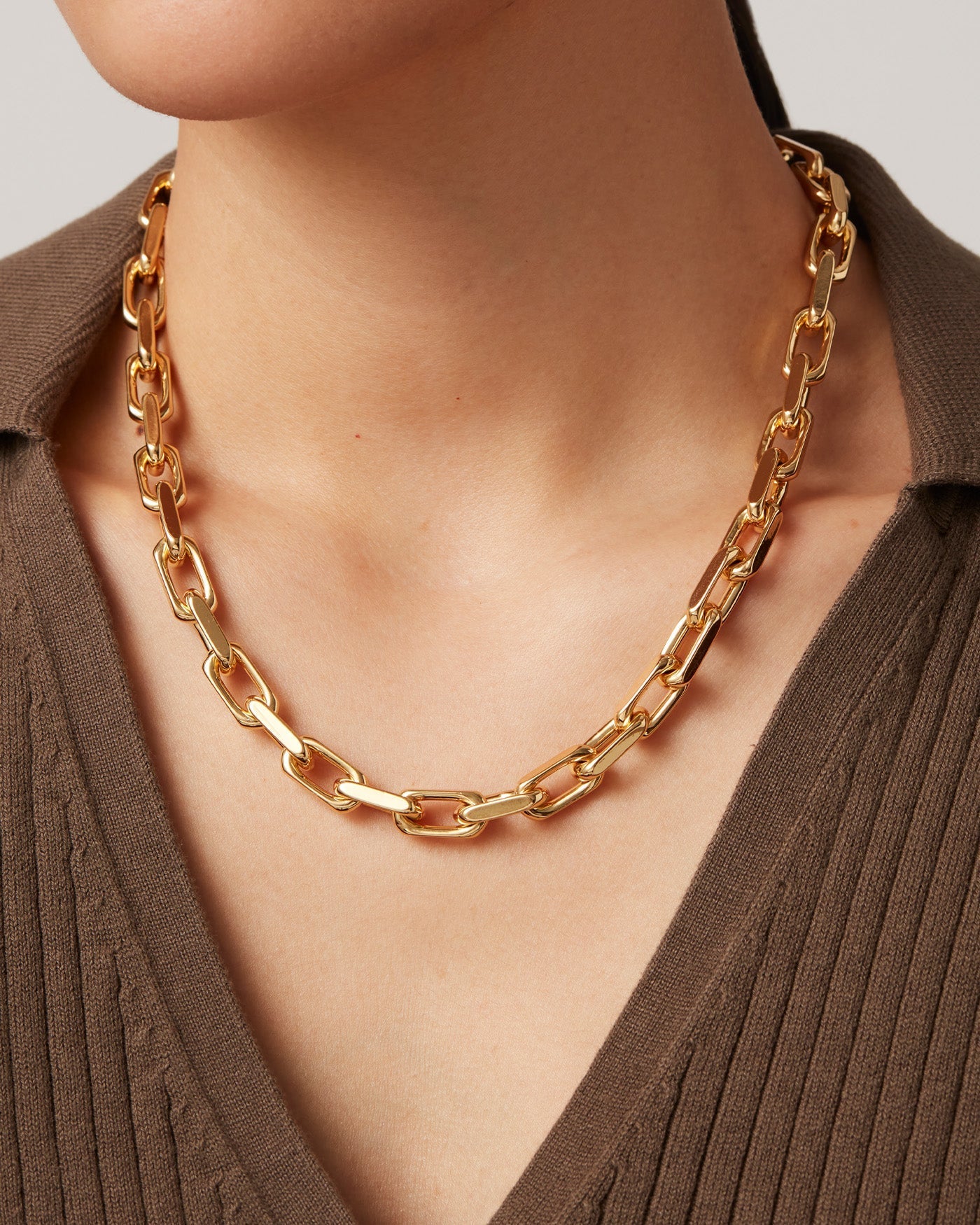Loire Necklace | Gold Tone Dipped Brass