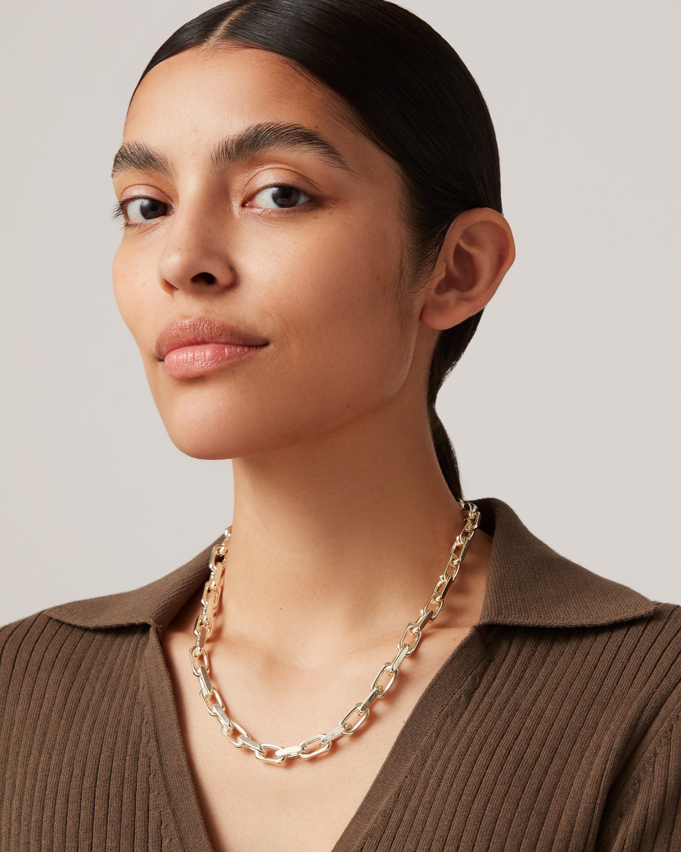 Loire Necklace | Silver Dipped Brass