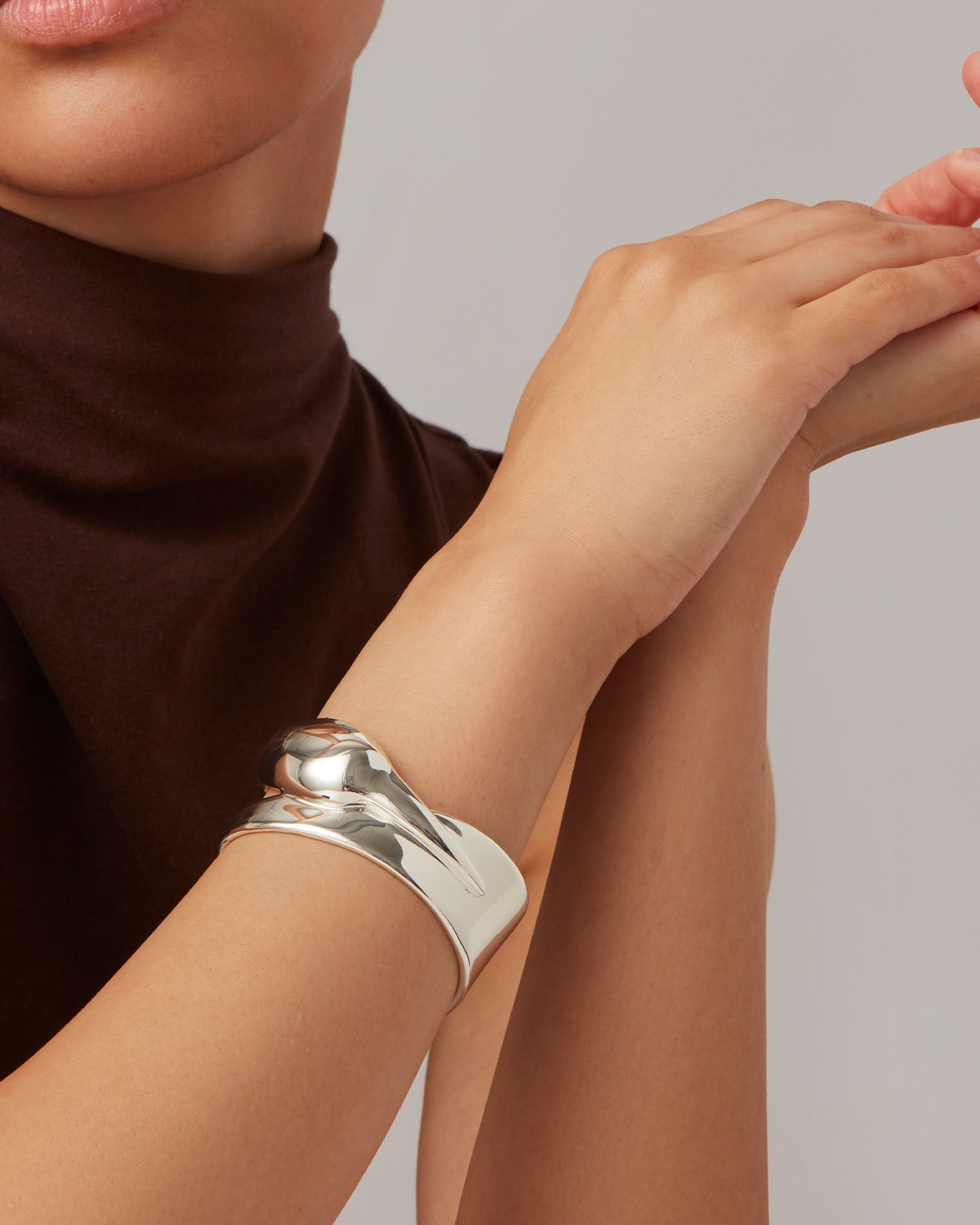Colette Cuff | Silver Dipped Brass