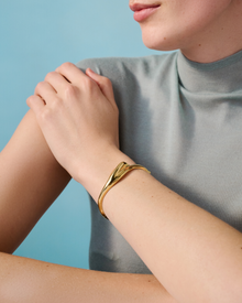 Portia Bangle | 14K Gold-Plated Steel