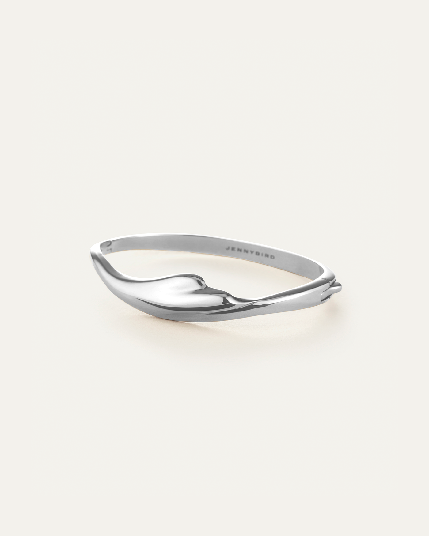 Portia Bangle | Platinum-Plated Steel