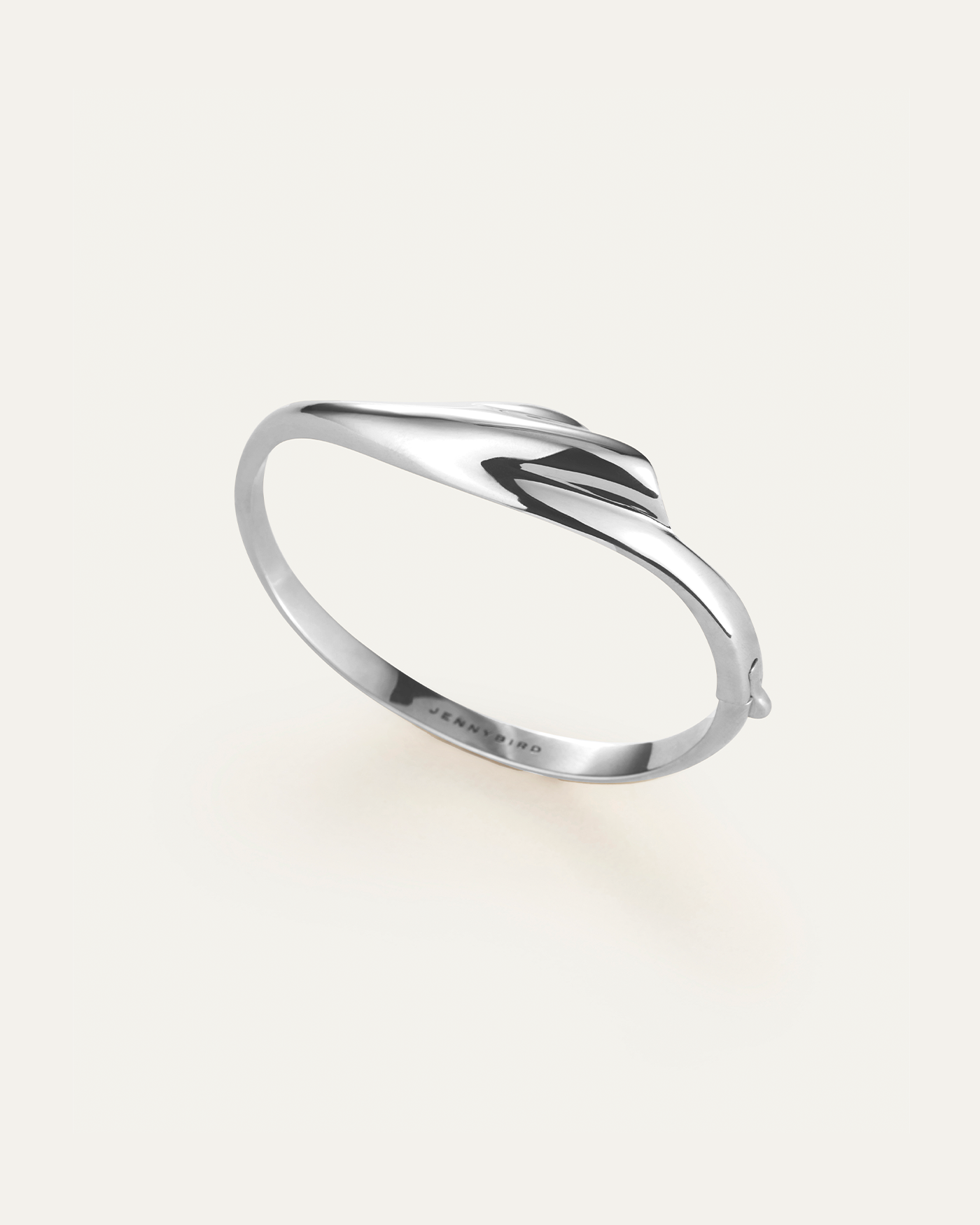 Portia Bangle | Platinum-Plated Steel